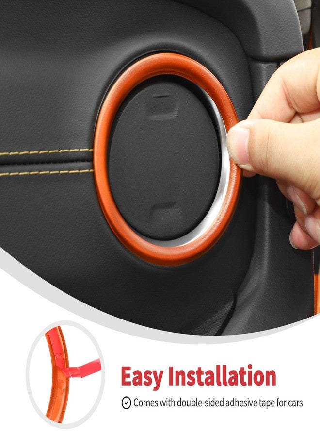 Linskip for 2024-2025 Jeep Wrangler JL 4XE & Gladiator JT Dash Air Vent Rings, Air Vent Covers Compatible with Sport, Rubicon, Sahara, Willys, Rubicon, Interior Accessories(Orange) - Image 4